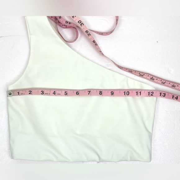 Alohas Manola Asymmetrical Shoulder Naked Top Bra Avorio - Picture 7 of 12